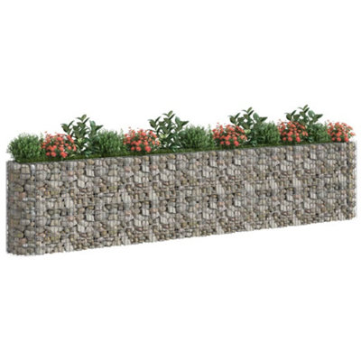 Berkfield Gabion Raised Bed Galvanised Iron 470x50x100 cm