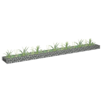 Berkfield Gabion Raised Bed Galvanised Steel 270x30x10 cm