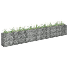 Berkfield Gabion Raised Bed Galvanised Steel 360x30x60 cm