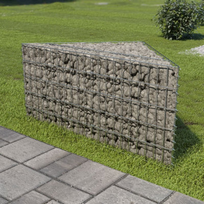 Berkfield Gabion Raised Bed Galvanised Steel 75x75x50 cm