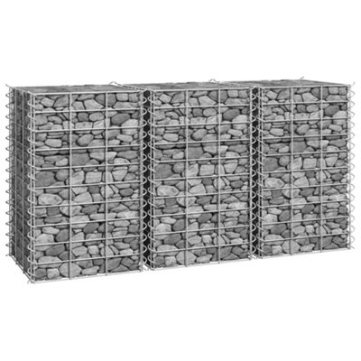 Berkfield Gabion Raised Beds 3 pcs 30x30x50 cm Iron