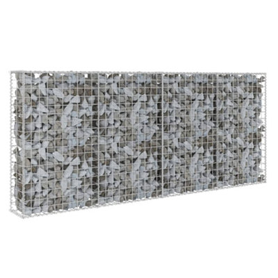 Berkfield Gabion Wall with Covers Galvanised Steel 200x20x85 cm