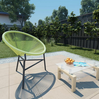 Berkfield Garden Acapulco Chair Poly Rattan Green