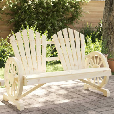 Berkfield Garden Adirondack Chair 2-Seater Solid Wood Fir