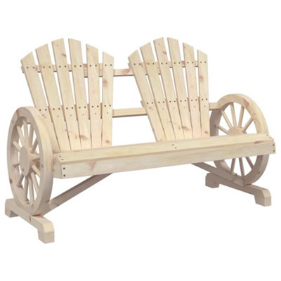 Berkfield Garden Adirondack Chair 2-Seater Solid Wood Fir