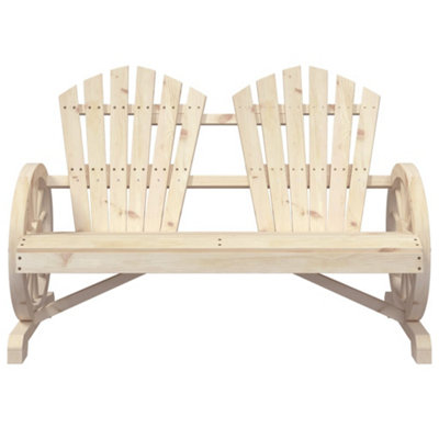 Berkfield Garden Adirondack Chair 2-Seater Solid Wood Fir