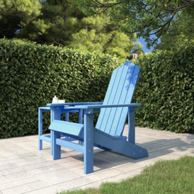 Berkfield Garden Adirondack Chair HDPE Aqua Blue