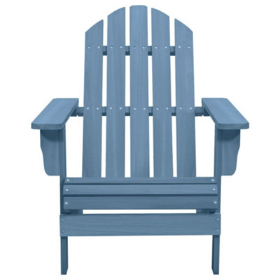Berkfield Garden Adirondack Chair Solid Fir Wood Blue