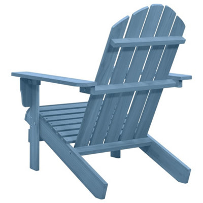 Berkfield Garden Adirondack Chair Solid Fir Wood Blue