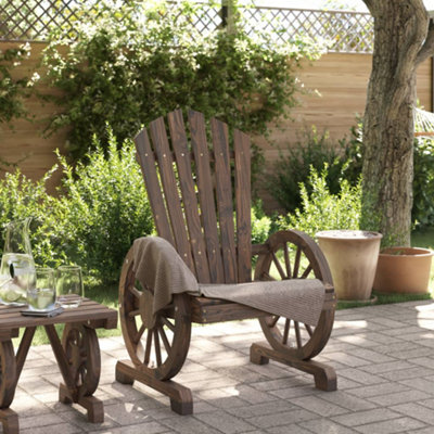 Berkfield Garden Adirondack Chair Solid Wood Fir