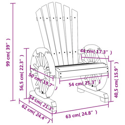 Berkfield Garden Adirondack Chair Solid Wood Fir