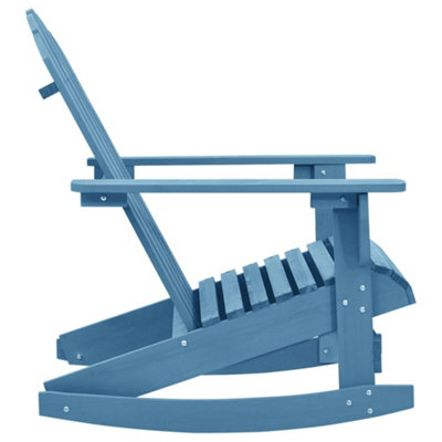 Berkfield Garden Adirondack Rocking Chair Solid Fir Wood Blue