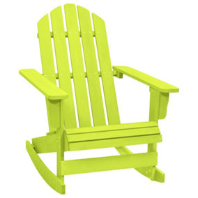 Berkfield Garden Adirondack Rocking Chair Solid Fir Wood Green