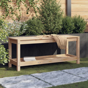 Berkfield Garden Bench 108x35x45 cm Solid Wood Pine