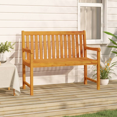 Acacia wood patio deals bench