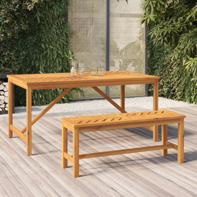 Berkfield Garden Bench 110 cm Solid Wood Acacia