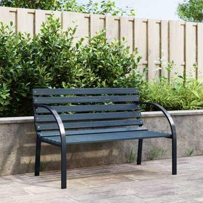 Berkfield Garden Bench 120 cm Grey Wood