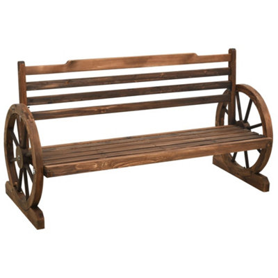 Berkfield Garden Bench 142 cm Solid Firwood