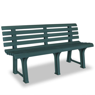 Berkfield Garden Bench 145.5 cm Plastic Green