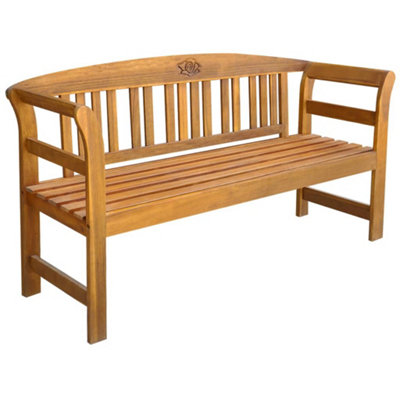 Berkfield Garden Bench 157 cm Solid Acacia Wood