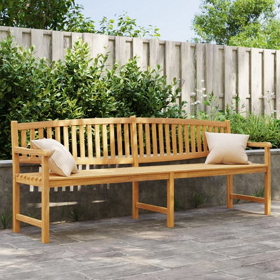 Berkfield Garden Bench 228x59.5x90 cm Solid Teak Wood