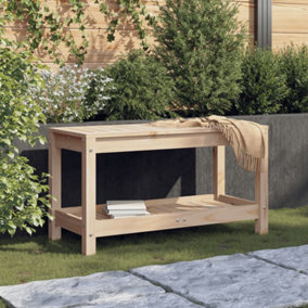 Berkfield Garden Bench 82.5x35x45 cm Solid Wood Pine