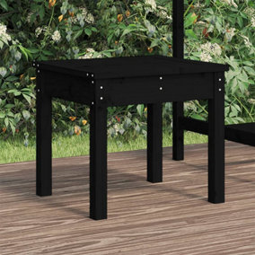 Berkfield Garden Bench Black 50x44x45 cm Solid Wood Pine