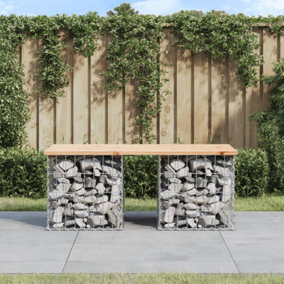 Berkfield Garden Bench Gabion Design 103x44x42 cm Solid Wood Pine