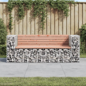 Berkfield Garden Bench Gabion Design 184x71x65.5 cm Solid Wood Douglas