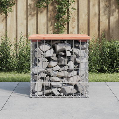 Berkfield Garden Bench Gabion Design 43x44x42 cm Solid Wood Douglas