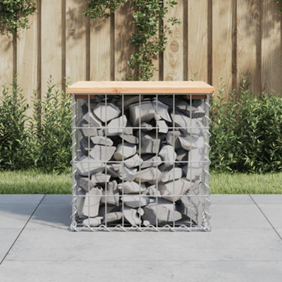 Berkfield Garden Bench Gabion Design 43x44x42 cm Solid Wood Pine