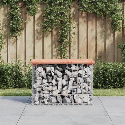 Berkfield Garden Bench Gabion Design 63x31.5x42 cm Solid Wood Douglas