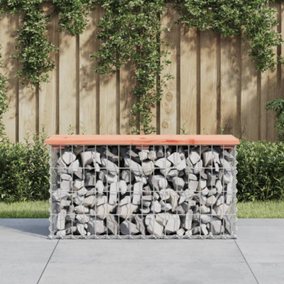 Berkfield Garden Bench Gabion Design 83x31.5x42 cm Solid Wood Douglas