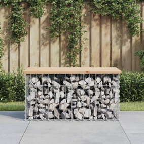 Berkfield Garden Bench Gabion Design 83x44x42 cm Solid Wood Pine