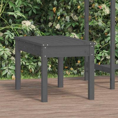 Berkfield Garden Bench Grey 80x44x45 cm Solid Wood Pine