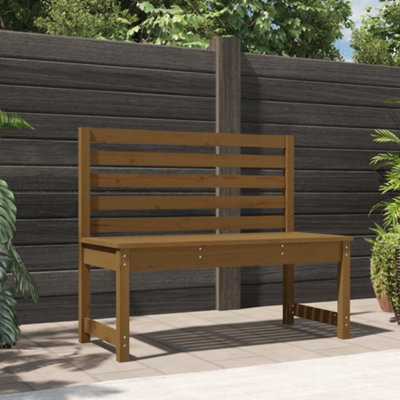 Berkfield Garden Bench Honey Brown 109 cm Solid Wood Pine