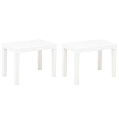 Berkfield Garden Benches 2 pcs White Plastic