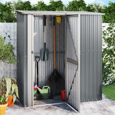 Berkfield Garden Bike Shed Grey 180.5x97x209.5 cm Galvanised Steel