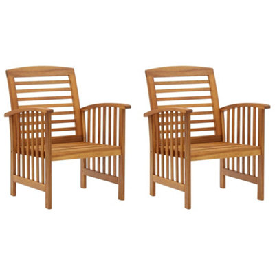 Berkfield Garden Chairs 2 pcs Solid Acacia Wood