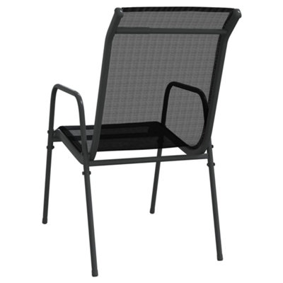 Berkfield Garden Chairs 2 pcs Steel and Textilene Black