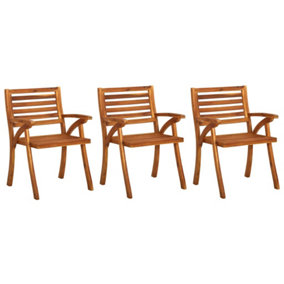 Berkfield Garden Chairs 3 pcs Solid Acacia Wood