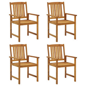 Berkfield Garden Chairs 4 pcs Solid Acacia Wood