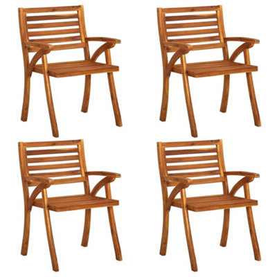 Berkfield Garden Chairs 4 pcs Solid Acacia Wood