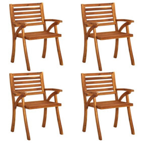 Berkfield Garden Chairs 4 pcs Solid Acacia Wood