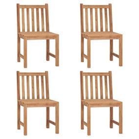 Berkfield Garden Chairs 4 pcs Solid Teak Wood