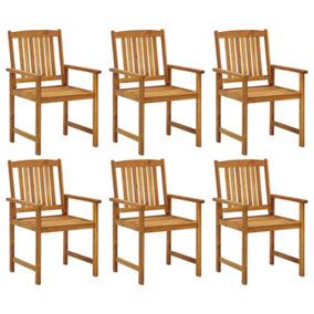 Berkfield Garden Chairs 6 pcs Solid Acacia Wood
