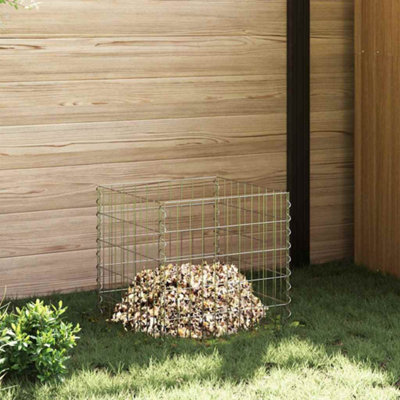 Berkfield Garden Composter 50x50x50 cm Galvanized Steel Square