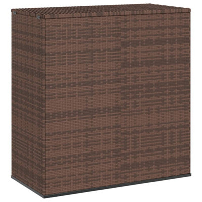 Berkfield Garden Cushion Box PE Rattan 100x49x103.5 cm Brown