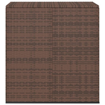 Berkfield Garden Cushion Box PE Rattan 100x49x103.5 cm Brown