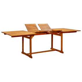 Berkfield Garden Dining Table (160-240)x100x75 cm Solid Acacia Wood
